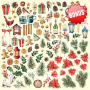 Zestaw papieru do scrapbookingu Our warm Christmas, 20cm x 20cm