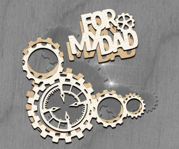 Mega shaker dimension set, 15cm x 15cm, Figured frame Gears - 2