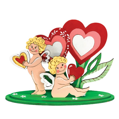 diy wooden coloring set, desk composition "cupids", #040 - 2