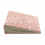 Blank album with a soft fabric cover Pink stars 20сm х 20сm
