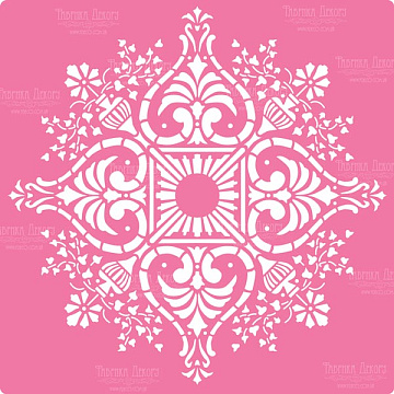 Stencil for decoration XL size (30*30cm), Floral ornament #094