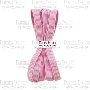 Elastic flat cord, color pink