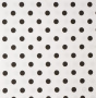 Kraft paper sheet 12"x12"  Black polka dots on white