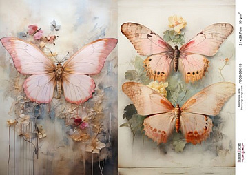 Decoupage card #0513, 21x29,7 cm