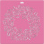 трафарет многоразовый xl (30х30см), венок из роз, #206 фабрика декору