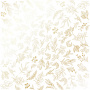 Sheet of single-sided paper with gold foil embossing, pattern "Golden Branches White"