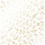 Лист односторонней бумаги с фольгированием, дизайн Golden Branches White, 30,5см х 30,5см