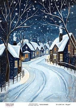 Decoupage card «Christmas Tale» #000825, 21cm x 29,7cm