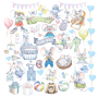 Double-sided scrapbooking paper set My little mousy boy 12"x12", 10 sheets - 11