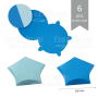 Gwiazdka mini - zestaw tekturowych wykrojów do pakowania prezentów 6 szt., 70x15 mm