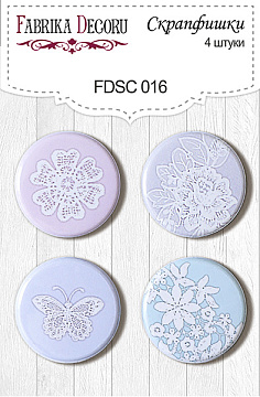Set of 4pcs flair buttons for scrabooking #016
