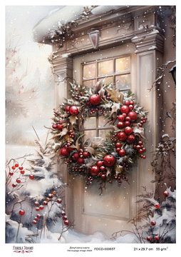 Decoupage card #0657, 21x29,7 cm