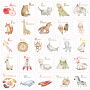 Double-sided scrapbooking paper set Boho baby girl  12"x12", 10 sheets - 2