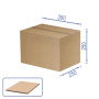Cardboard box for packaging, 10 pcs set, 3 layers, brown, 350 х 250 х 250 mm - 0