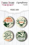 Set of 4pcs flair buttons for scrabooking Hunting RU #449