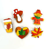 kraft pin set “autumn vibe” - a set of blanks for creating badges