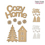 set of mdf elements for decorating #161