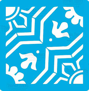 Stencil for crafts 14x14cm "Tile of Byzantine style" #329