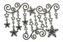 Spanplatten-Set Monogramm mit Sternen und Schneeflocken #635