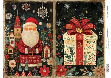 Decoupage card «Christmas Tale» #000732, 21cm x 29,7cm