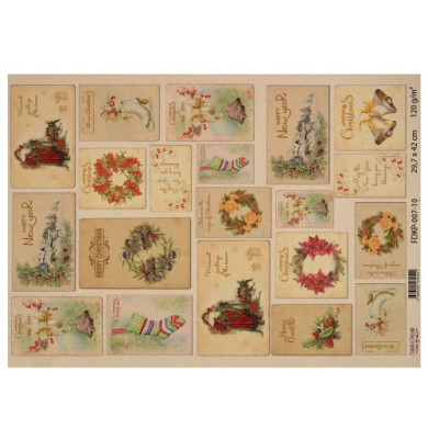 набор односторонней крафт-бумаги для скрапбукинга merry christmas, 42x29,7 см, 10 листов - 2