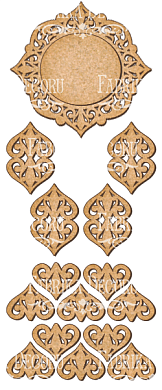 set of mdf ornaments for decoration #102