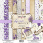 Doppelseitiges Scrapbooking-Papierset Lavender Provence, 20 cm x 20 cm, 10 Blätter