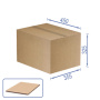 Cardboard box for packaging, 10 pcs set, 3 layers, brown, 450 х 355 х 325 mm - 0