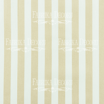 Fabric cut piece "White and beige stripes"