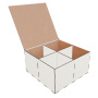 Pudełko prezentowe 4-sekcyjne z pokrywą na zawiasach, Zestaw DIY #286