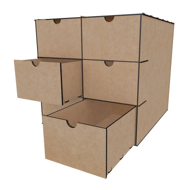  Мебельный органайзер для канцелярии, художественных, швейных принадлежностей, 365мм х 365мм х 385мм,  #07 - 2