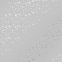 Sheet of single-sided paper embossed with silver foil, pattern Silver stars Gray 12"x12"