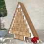 Advent calendar for 25 days in Nordic style, White - Kraft Oak, assembled - 0