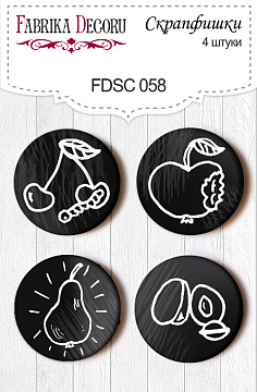 Set of 4pcs flair buttons for scrabooking #058