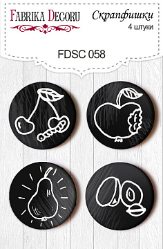 Set mit 4 Flair-Buttons für Scrapbooking #058