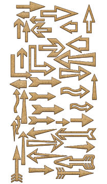 Satz mdf-Ornamente zum Dekorieren #135