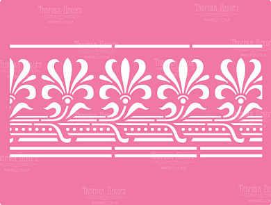 трафарет многоразовый xl (30х21см), бордюр #126 фабрика декору