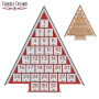 Adventskalender Weihnachtsbaum für 31 Tage mit ausgeschnittenen Zahlen, DIY
