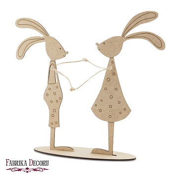 Blank for decoration "Bunnies in love-1" #124