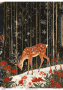 Decoupage Card "Fawn in the Winter Forest", #0881, 29.7x42cm Decoupage Card "Fawn in the Winter Forest", #0881, 29.7x42cm