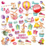 Doppelseitig Scrapbooking Papiere Satz Sweet Birthday, 30,5 x 30,5 cm, 10 Blatt