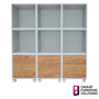 Modular furniture system, 1200 x 400 x 1276 mm, Set: 3 drawers, 3 sections, 3 mobile platforms - 4