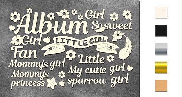 Chipboards set Cutie sparrow girl #615