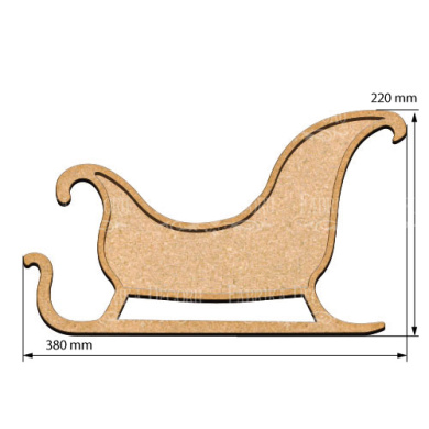  Art board Sledge 38х22 cm - 2