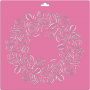 Stencil for decoration XL size (30*30cm), Wreath of roses, #206