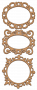 Satz mdf-Ornamente zum Dekorieren #42