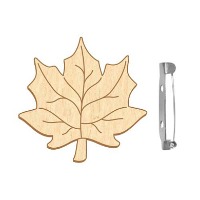 brooch blank for coloring #105 “maple leaf”