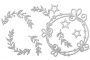 Набор чипбордов Рамочка с омелой и звездочками 10х15 см #649