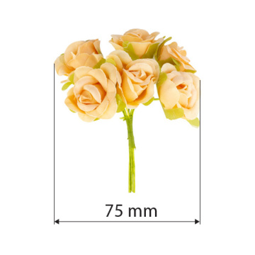 Rose flowers, color Peach blossom, 6pcs - 2 Rose flowers, color Peach blossom, 6pcs - 2