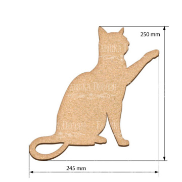 Art board Cat 24,5х25 cm - 2  Art board Cat 24,5х25 cm - 2